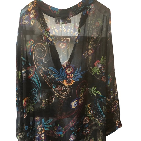 Chico’s Floral Silk Blouse - Picture 1 of 5